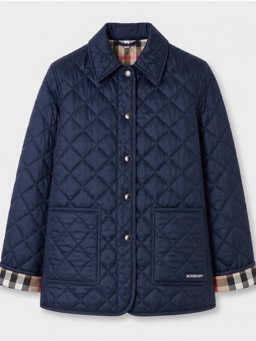 BURBERRY Women’s London Quilted
Nylon Jacket Navy S